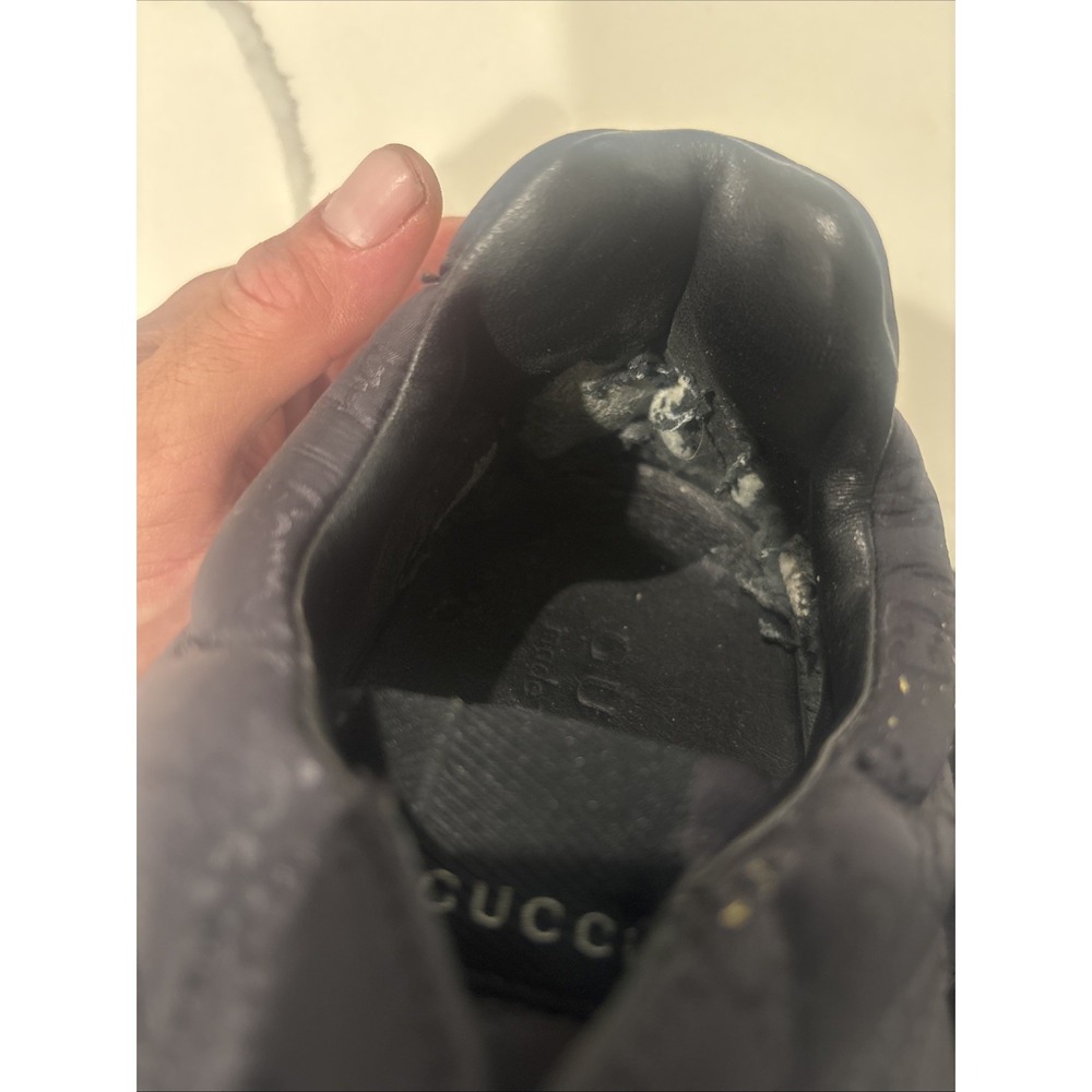 gucci rhyton sneakers Black Monogram Size 12.5 - Picture 8 of 14